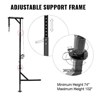 VEVOR Hitch Mounted Deer Hoist Hitch Game Hoist 400lbs Winch Swivel w/ Gambrel - Fresh Stock Dated October 2025