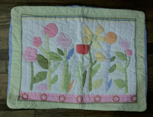 Pottery Barn Kids Spring Pillow Sham Full Duvet Shear Butterflies Tulips Flowers - Fresh Stock Dated October 2025