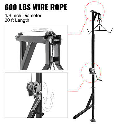 VEVOR Hitch Mounted Deer Hoist Hitch Game Hoist 400lbs Winch Swivel w/ Gambrel - Fresh Stock Dated October 2025