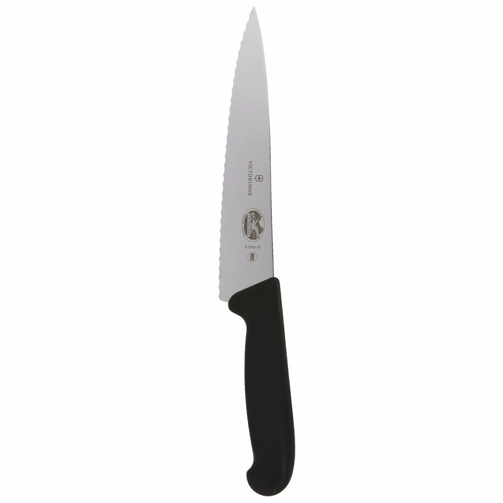 Victorinox Chef's Kitchen Knife 7 ½ Serrated Stainless Steel Blade Fibrox Handle - Fresh Stock Dated October 2025