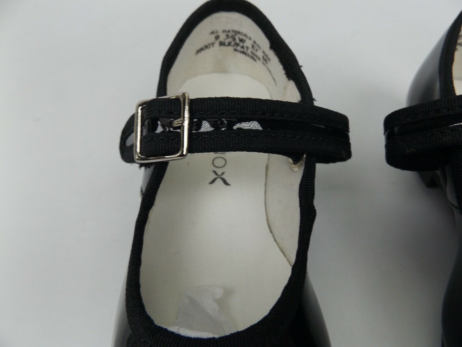 CAPEZIO Mary Jane Tap Black Patent Leather Toddler Girl's SZ 9.5 WIDE, NEW  1461 - Fresh Stock Dated October 2025