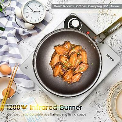 Electric Single Hot Plate,Portable Stove,1200W Infrared Single Burner for - Fresh Stock Dated October 2025