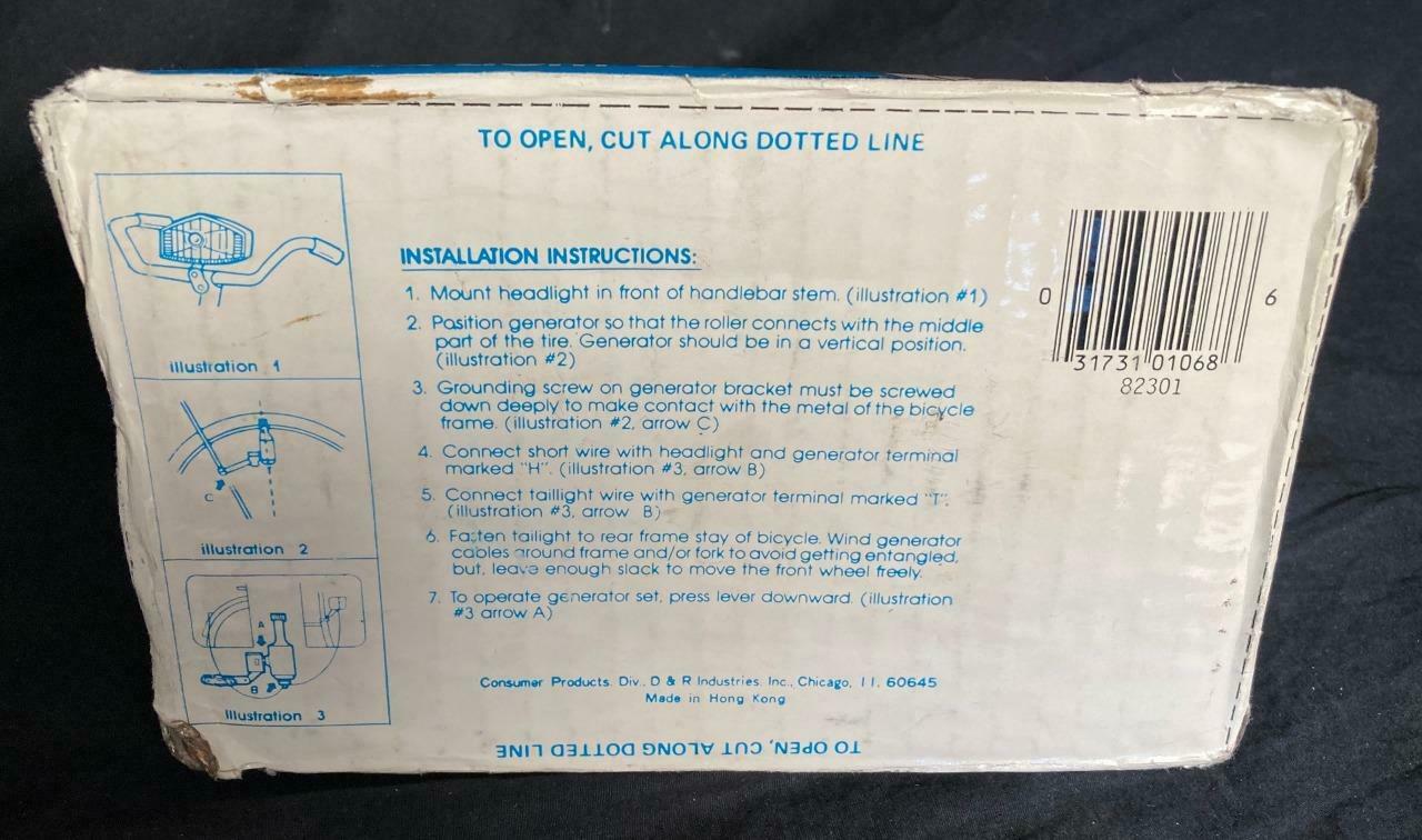 VINTAGE CHAMPIONSHIP BICYCLE GENERATOR SET HEADLIGHT TAIL LIGHT GENERATOR  NOS - Fresh Stock Dated October 2025