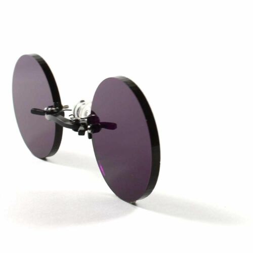 Old Fashion Pince Nez Gothic Vampire Purple Costume Cosplay Round Sun Glasses - Fresh Stock Dated October 2025
