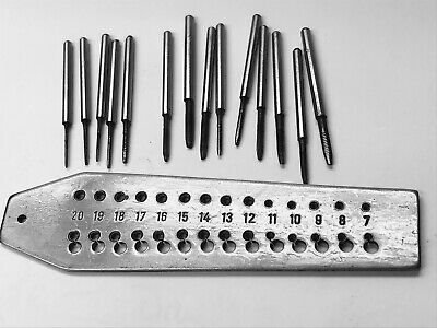 SCREWPLATE MINI TAP & DIE SET 14 TAPS  0.7mm -2mm Range JEWELRY &  WATCH REPAIR - Fresh Stock Dated October 2025
