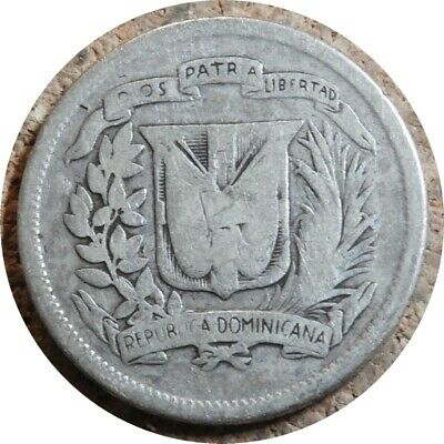 elf Dominican Republic 25 Centavos 1952  Silver - Fresh Stock Dated October 2025