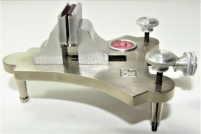 HR antique jeweler ruby jaw clamp level poising vise watch watchmaker tool w/box - Fresh Stock Dated October 2025