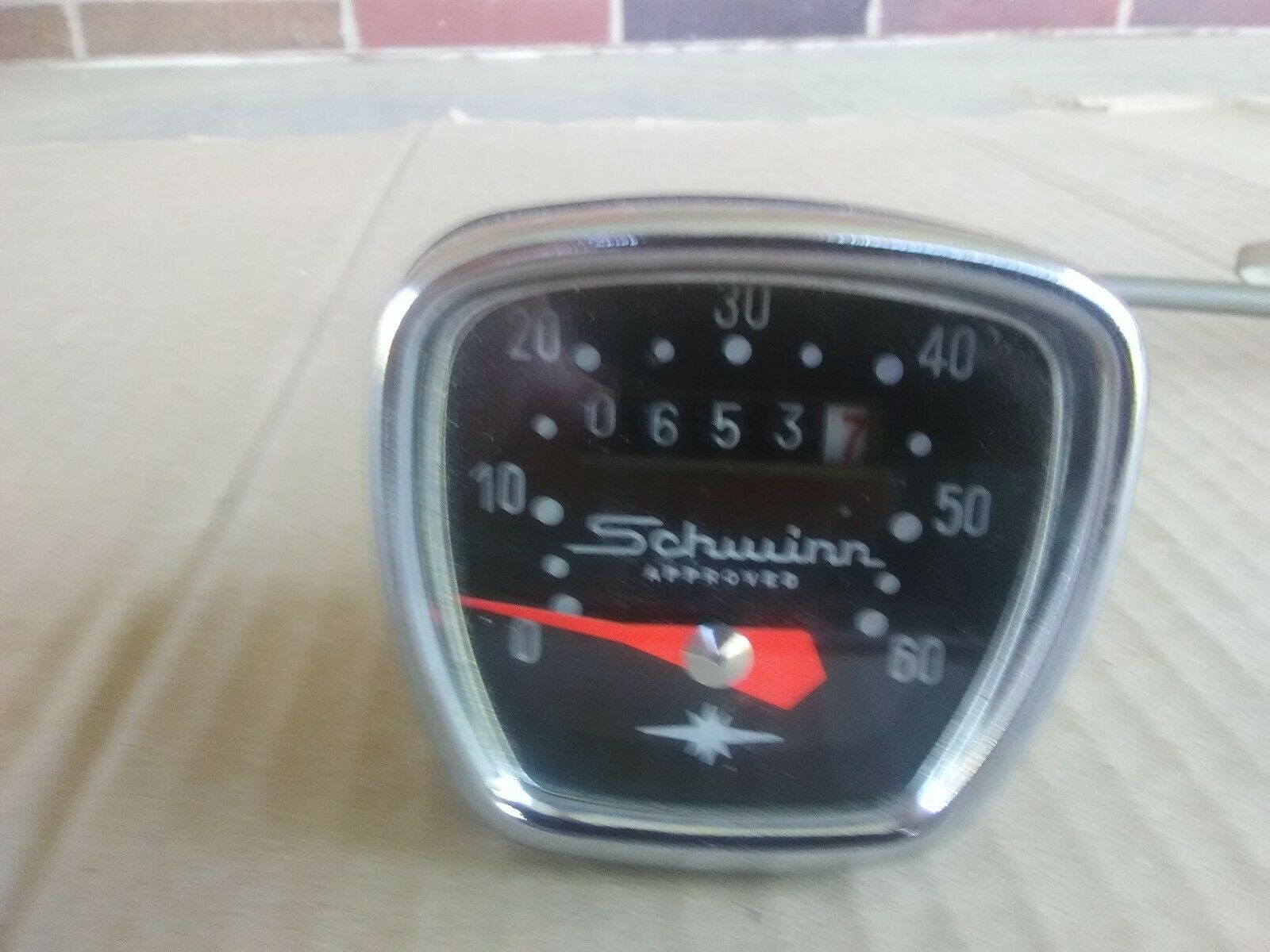 VINTAGE SCHWINN APPROVED BICYCLE BIKE SPEEDOMETER W/ CABLE USED - Fresh Stock Dated October 2025
