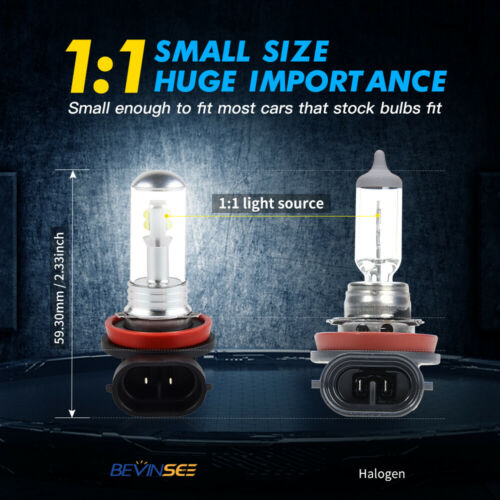 H11 For Kawasaki Ninja ZX6R ZX600 2007-2012 LED Headlight Bulb High Low Beam - Fresh Stock Dated October 2025