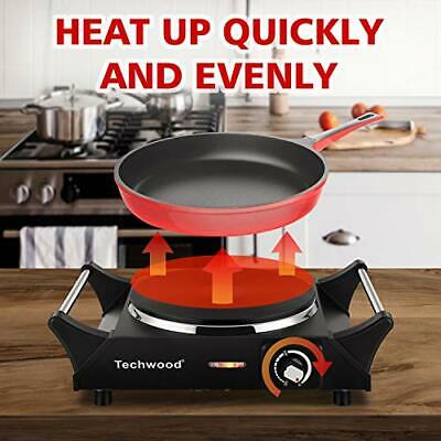 Hot Plate Portable Electric Stove 1500W Cast Iron Stove Single Burner - Fresh Stock Dated October 2025