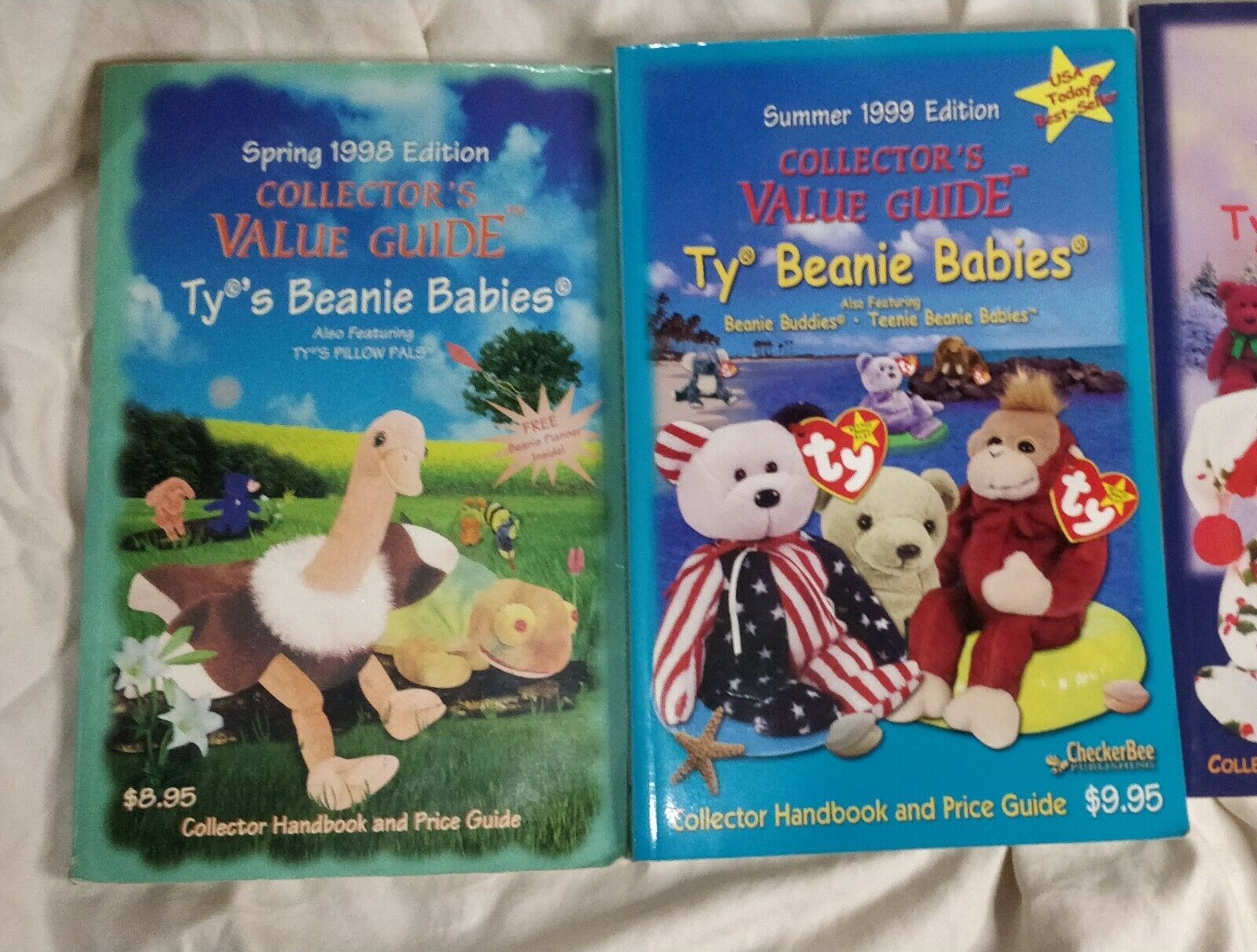 Ty Beanie Babies Collector's Value Guide Lot of 5: 1998,1999,2000,2001 - Fresh Stock Dated October 2025