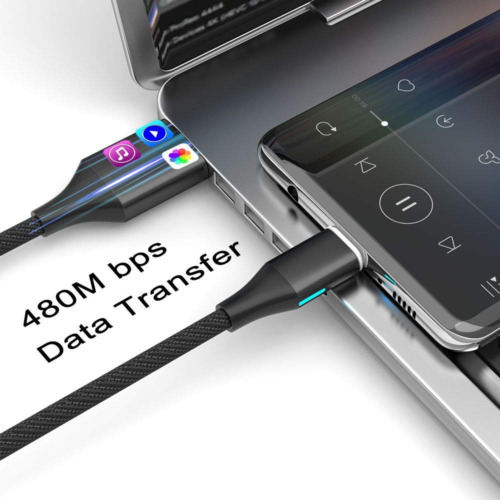 NetDot Magnetic Charging Cable, Gen10 Nylon Braided 3.3 ft, BLACK - Fresh Stock Dated October 2025