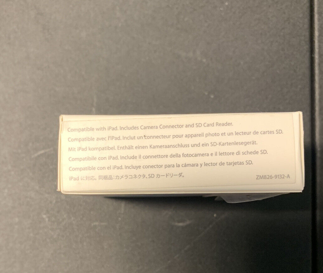 Genuine OEM Apple iPad Camera Connection Kit MC531ZM/A A1362, A1358 New ! Sealed - Fresh Stock Dated October 2025
