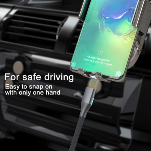 NetDot Magnetic Charging Cable, Gen10 Nylon Braided 3.3 ft, BLACK - Fresh Stock Dated October 2025