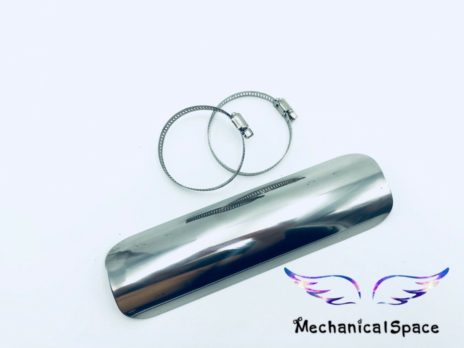 Universal Chrome Exhaust Muffler Pipe Heat Shield Cover Heel Guard Motorcycle - Fresh Stock Dated October 2025