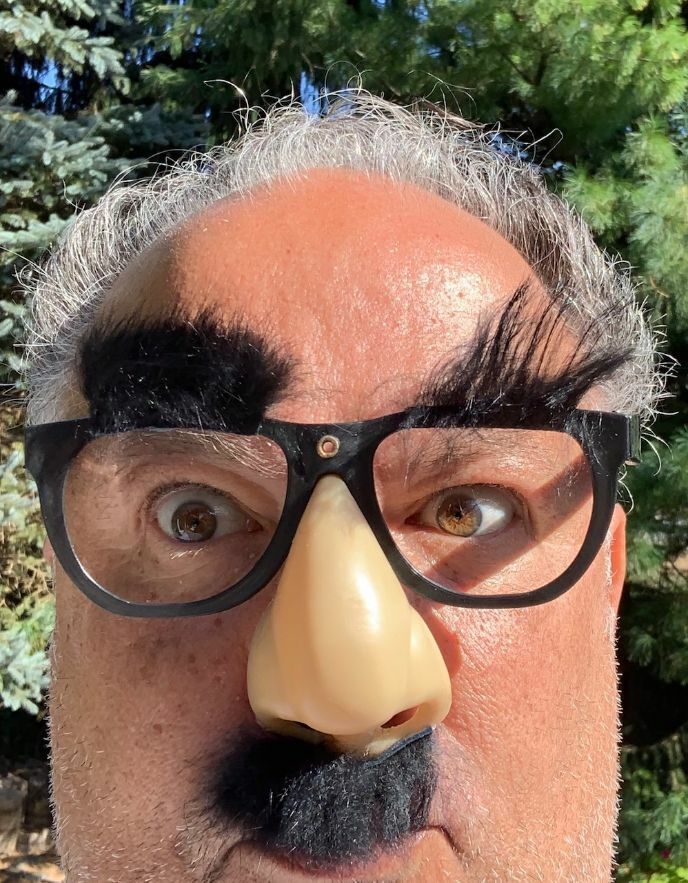 Deluxe RUBBER NOSE GROUCHO GLASSES Funny Black Frame Mustache Joke Fuzzy Puss - Fresh Stock Dated October 2025