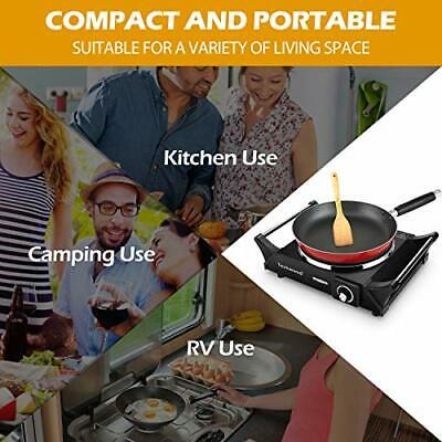 Hot Plate Portable Electric Stove 1500W Cast Iron Stove Single Burner - Fresh Stock Dated October 2025