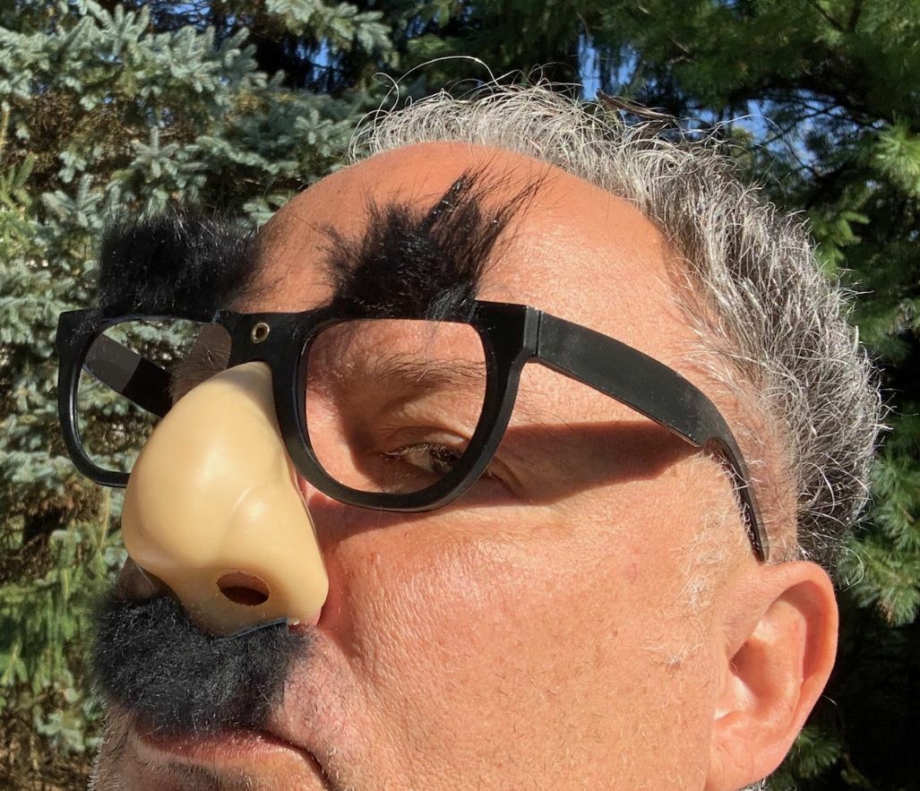 Deluxe RUBBER NOSE GROUCHO GLASSES Funny Black Frame Mustache Joke Fuzzy Puss - Fresh Stock Dated October 2025