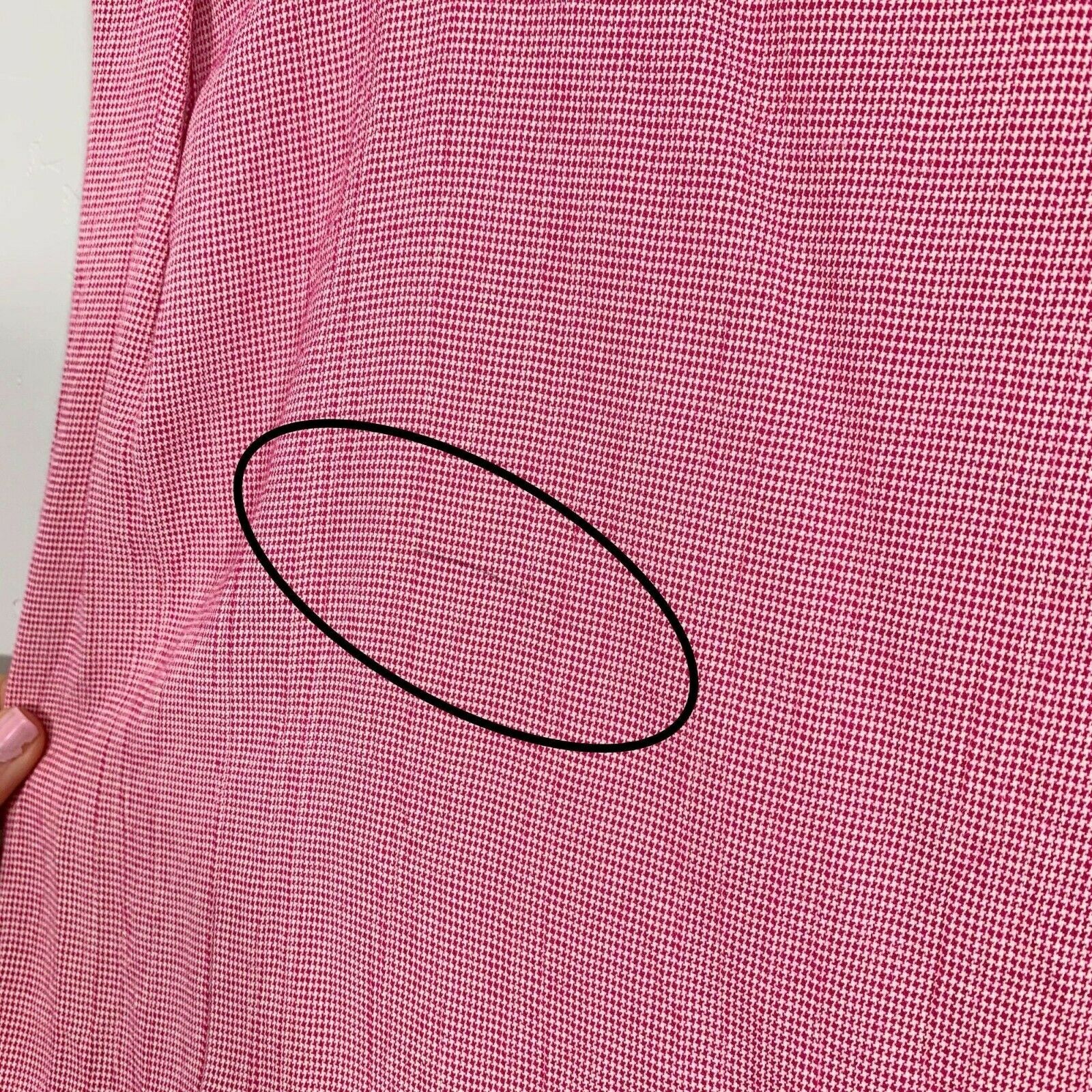 Vintage 90's Plus Size Pink White Herringbone Striped Button Front Wrap Skirt - Fresh Stock Dated October 2025