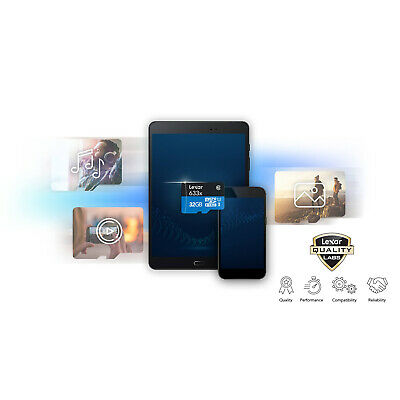 Lexar High-Performance 633x 32GB MicroSDHC UHS-I Memory Card + SD Adapter Bundle - Fresh Stock Dated October 2025