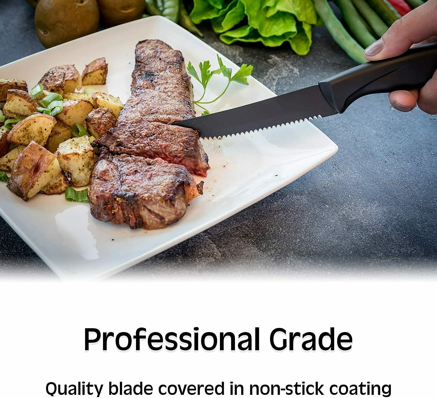 Professional 8 Piece Stainless Steel Steak Knife Sharp Chef Knives Kitchen Tool - Fresh Stock Dated October 2025