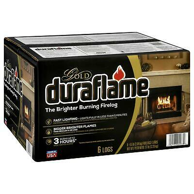 Fireplace Wood Firepit Logs Duraflame Gold Two (2) 6-Pack Cases, 3 Hour Burn - Fresh Stock Dated October 2025