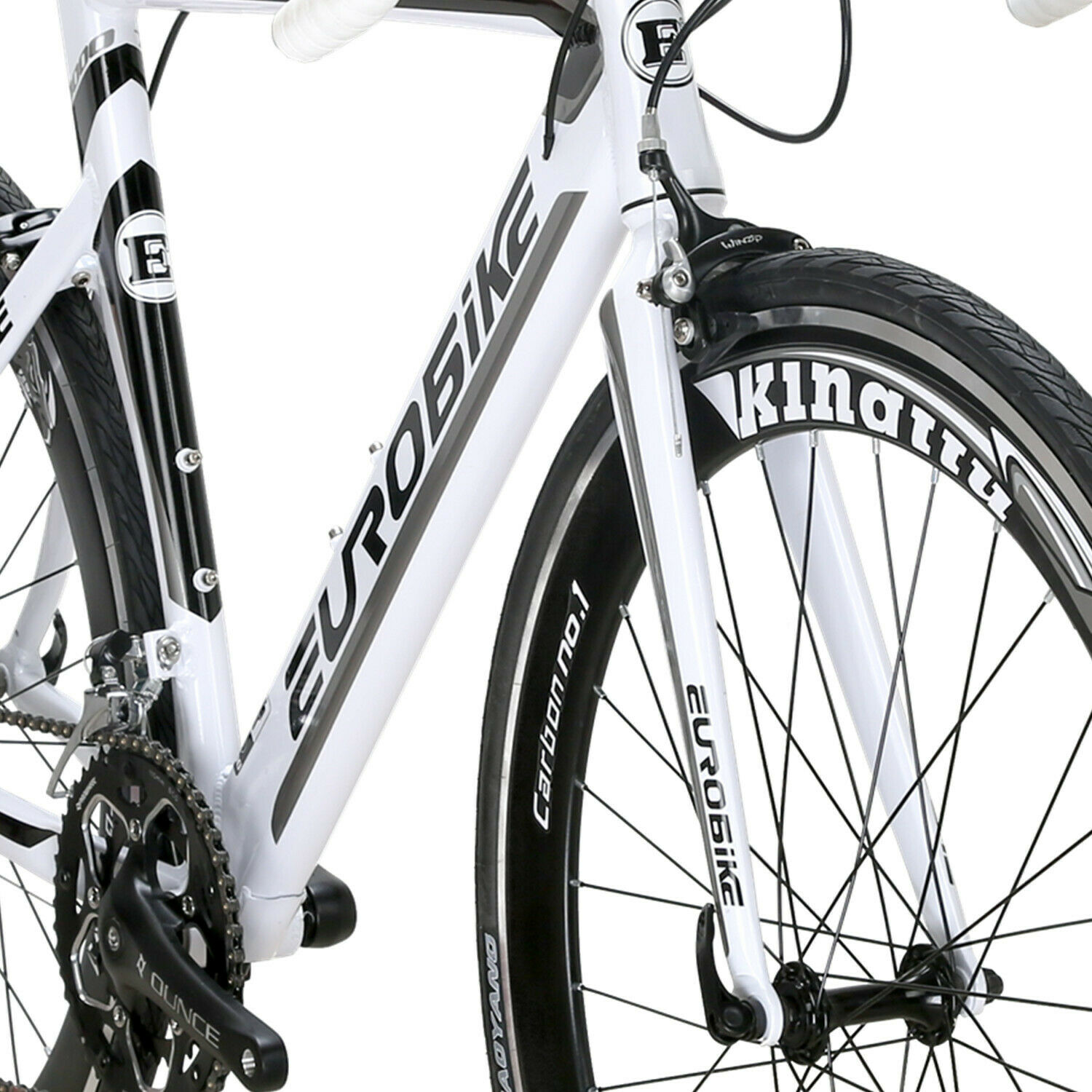 Eurobike XC7000 Road Bike 54 Cm Aluminum Frame 14 Speed Road Bicycle White - Fresh Stock Dated October 2025