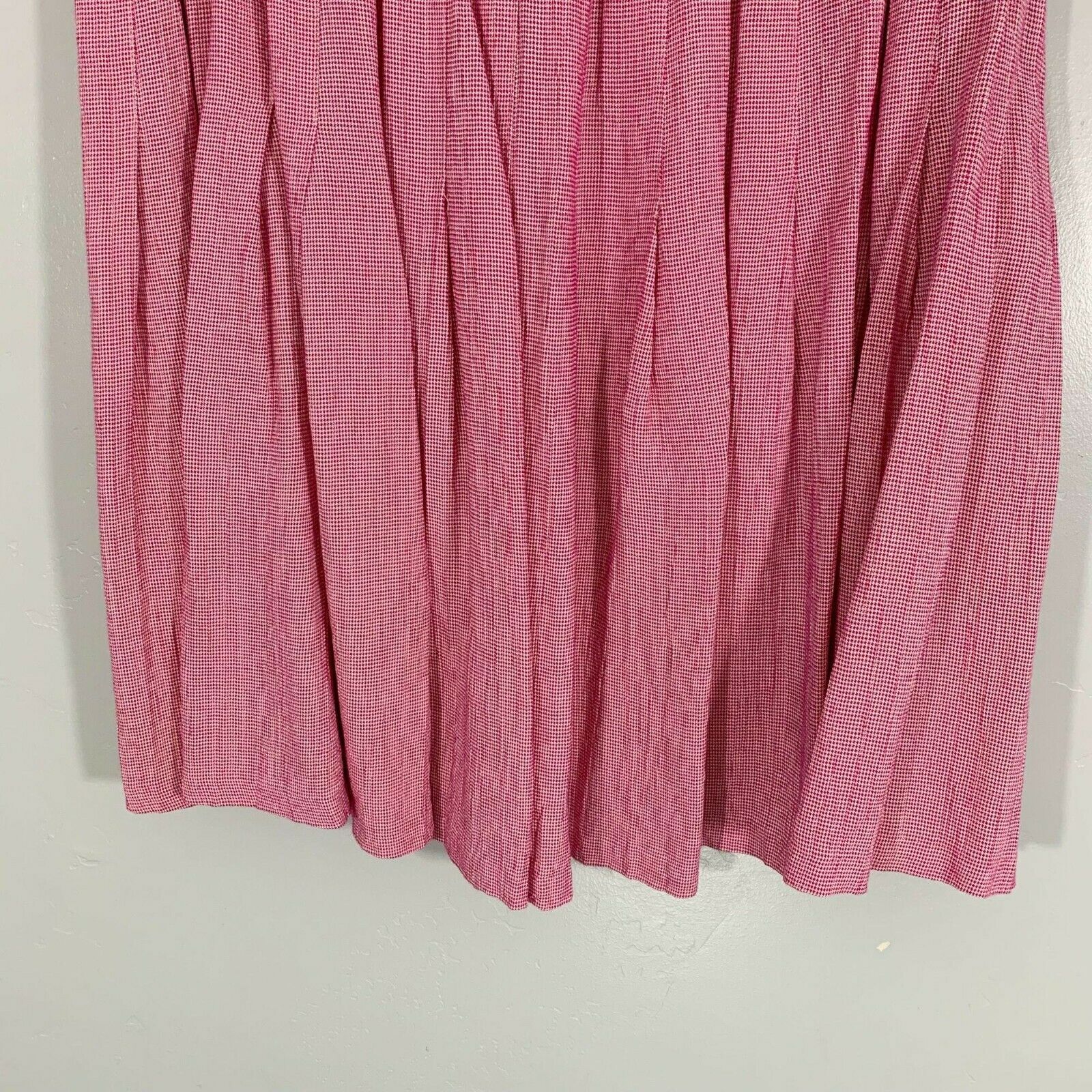 Vintage 90's Plus Size Pink White Herringbone Striped Button Front Wrap Skirt - Fresh Stock Dated October 2025