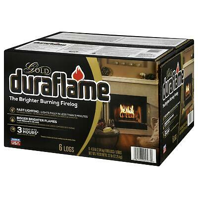 Fireplace Wood Firepit Logs Duraflame Gold Two (2) 6-Pack Cases, 3 Hour Burn - Fresh Stock Dated October 2025