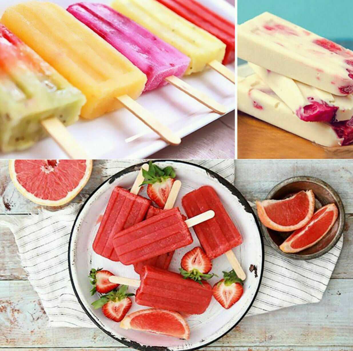 Large Popsicle Molds Food Grade Silicone Frozen Juice Ice Cream Pop Maker Mold - Fresh Stock Dated October 2025