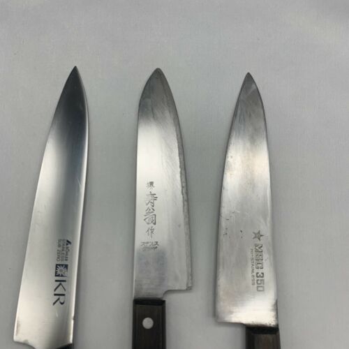 Damaged Lot of three Japanese Chef's Kitchen Knives  From Japan ST431 - Fresh Stock Dated October 2025