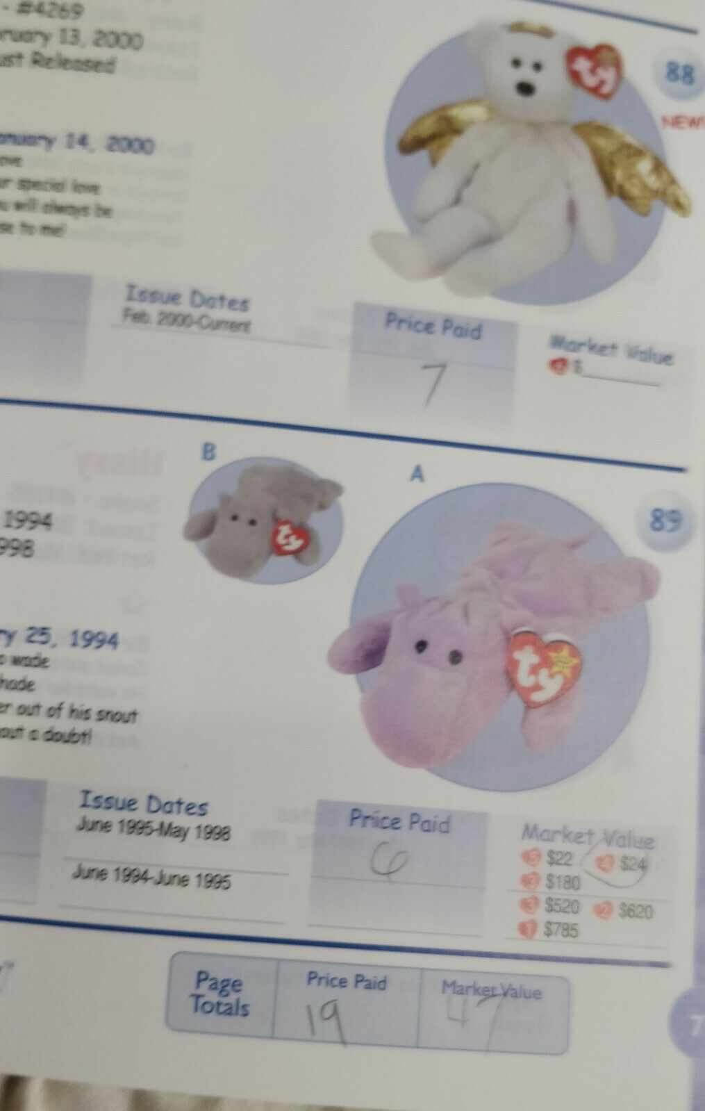 Ty Beanie Babies Collector's Value Guide Lot of 5: 1998,1999,2000,2001 - Fresh Stock Dated October 2025
