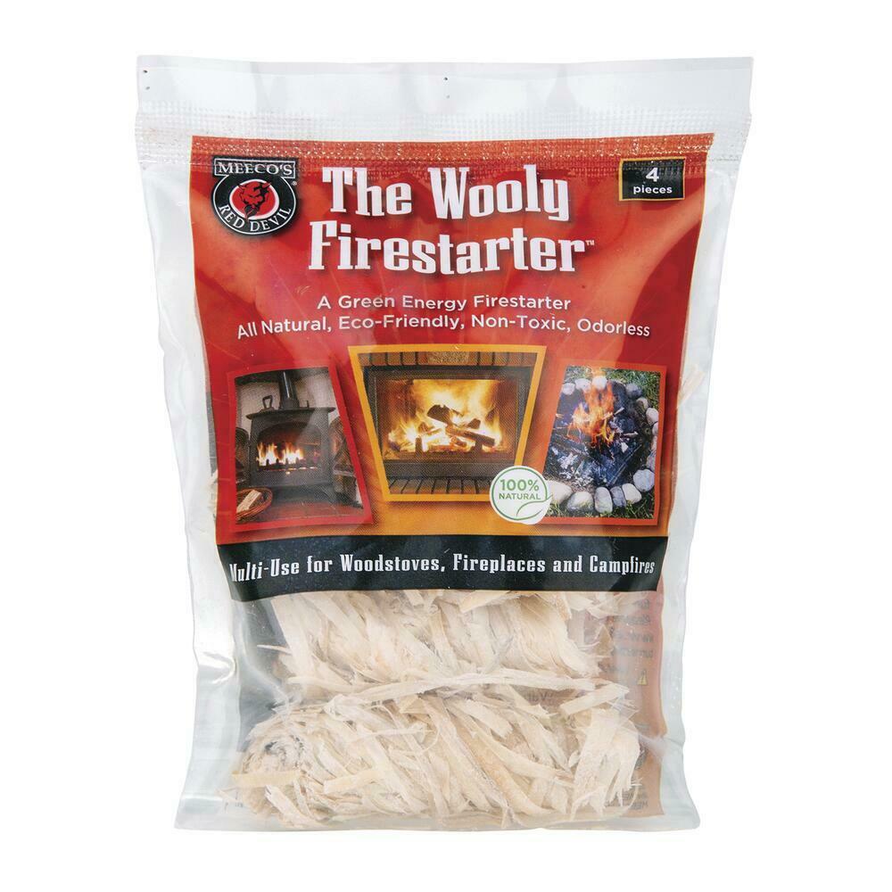 96 Pc. FIRESTARTERS Meeco's Wooly Red Devil All Natural Eco-Friendly Non-Toxic - Fresh Stock Dated October 2025