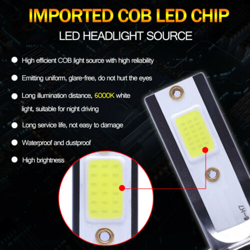 Pair H7 LED Motorcycle Headlight Bulbs For Honda CBR 1000RR 600RR F4i RC51 #D3 - Fresh Stock Dated October 2025