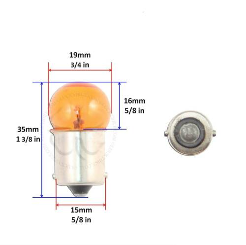 4x Light Bulb Amber Turn Signal Blinker Single Filament Lamp 1156 BA15S 23W - Fresh Stock Dated October 2025