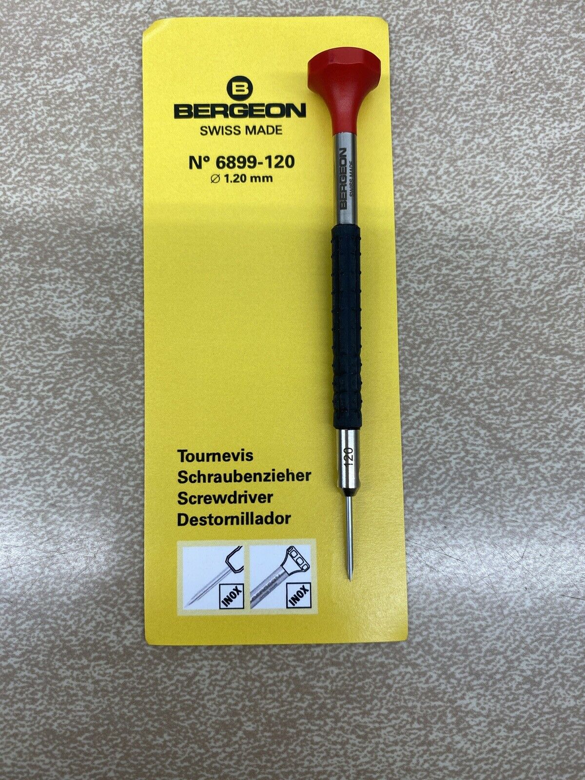 Bergeon Swiss Made Screwdriver 1.20mm No. 6899-120 - Fresh Stock Dated October 2025