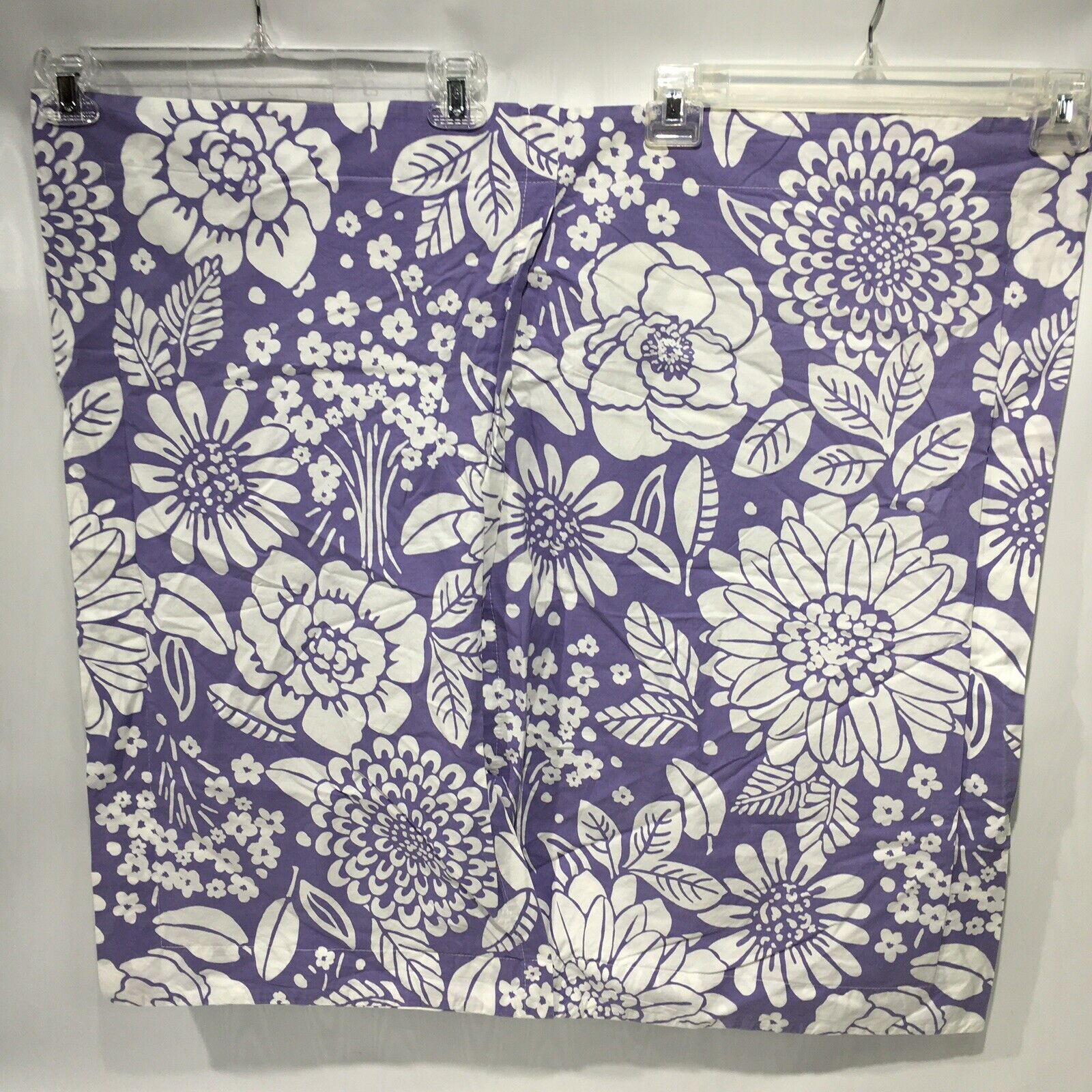 Pottery Barn Kids Euro Pillow Sham Purple White Floral 29