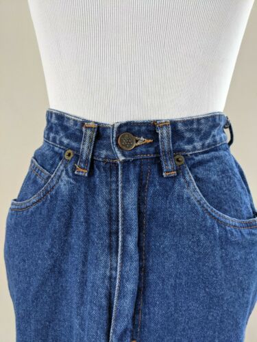 Vintage Denim Wiggle Skirt Made In Morocco 80s Jean Pencil Skirt western pinup - Fresh Stock Dated October 2025