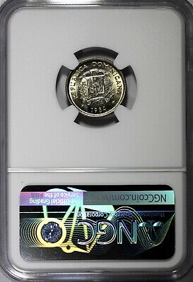 Dominican Republic Duarte 1984 MO 10 Centavos NGC MS65 Human Rights KM# 60 (14) - Fresh Stock Dated October 2025