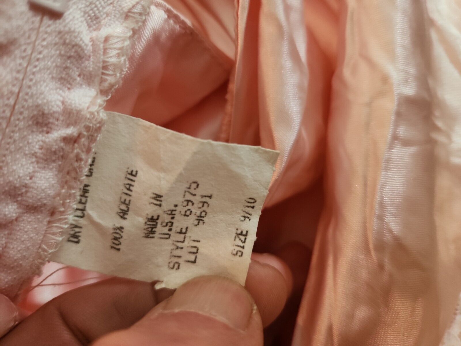 vintage skirt 1980 s pink satin w/ lace overlay sz 9-10 80's great - Fresh Stock Dated October 2025