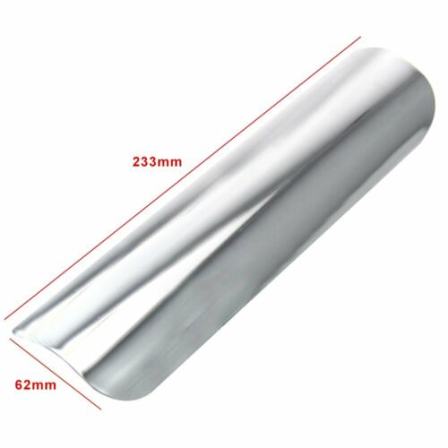 1X Chrome-plated Motorcycle Exhaust Pipe Heat Shield Cover Guard & 51-70mm Clamp - Fresh Stock Dated October 2025