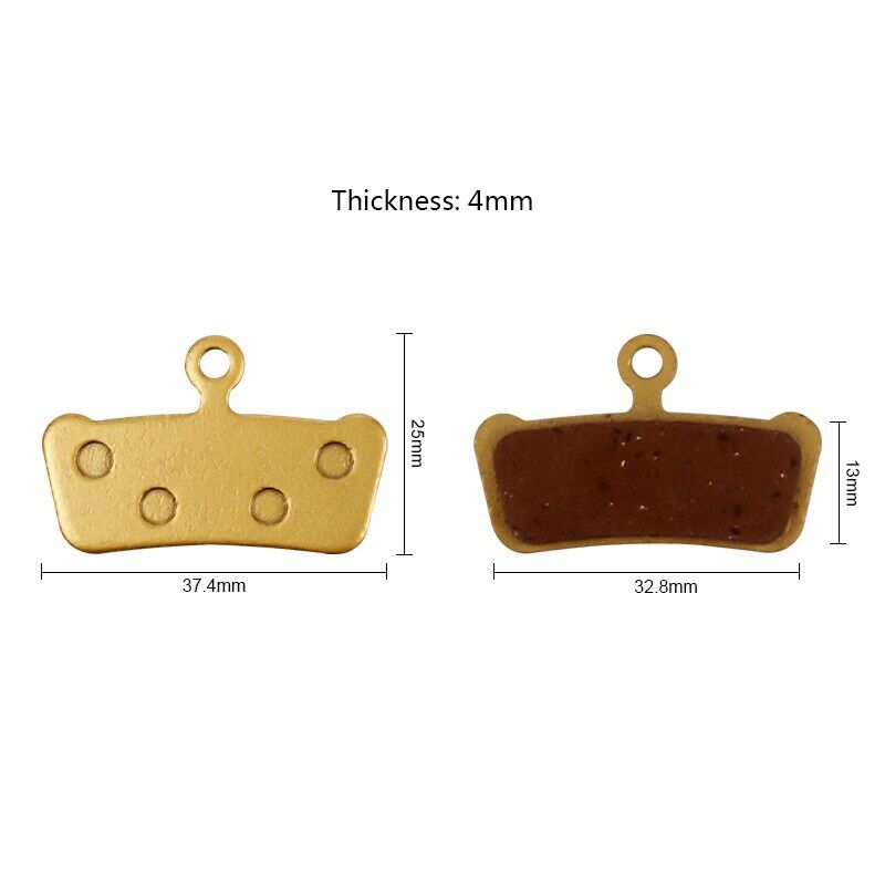 2 Pairs Mountain Bike Metallic Disc Brake Pads for SRAM Guide RSC/RS/R Avid XO - Fresh Stock Dated October 2025
