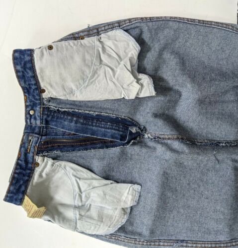 Vintage Denim Wiggle Skirt Made In Morocco 80s Jean Pencil Skirt western pinup - Fresh Stock Dated October 2025