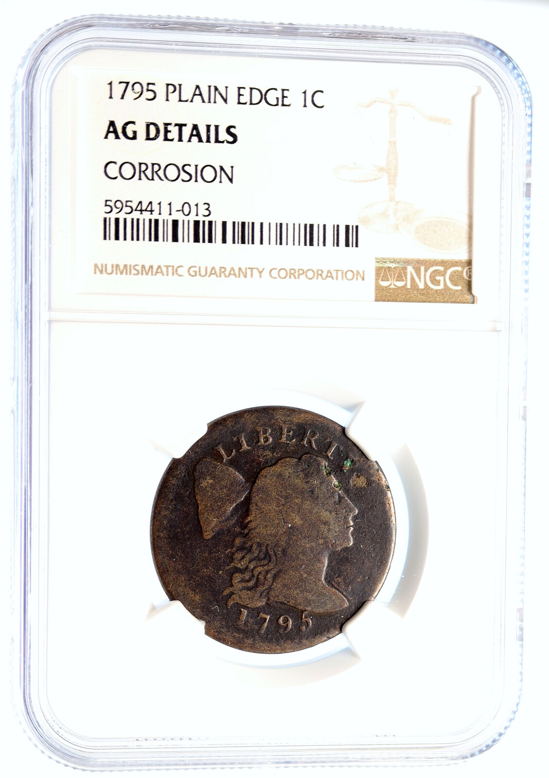 1795 UNITED STATES US Vintage ANTIQUE OLD Liberty Cap Cent Coin NGC i95553 - Fresh Stock Dated October 2025