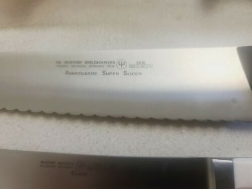 Wusthof Germany Super Slicer Avantgarde 4516 + Classic 4516 + Sharpening Steel - Fresh Stock Dated October 2025