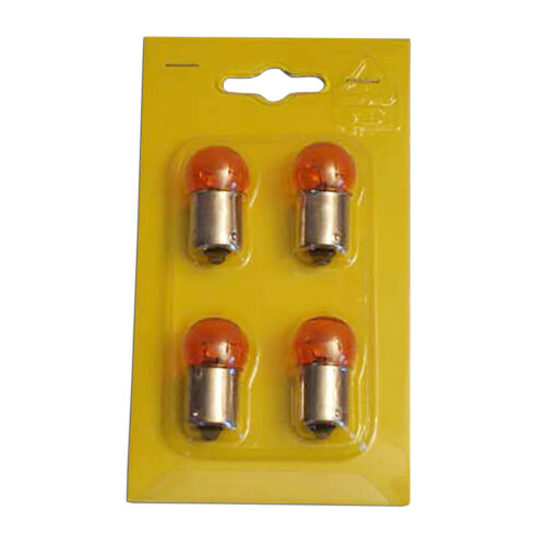 4x Light Bulb Amber Turn Signal Blinker Single Filament Lamp 1156 BA15S 23W - Fresh Stock Dated October 2025