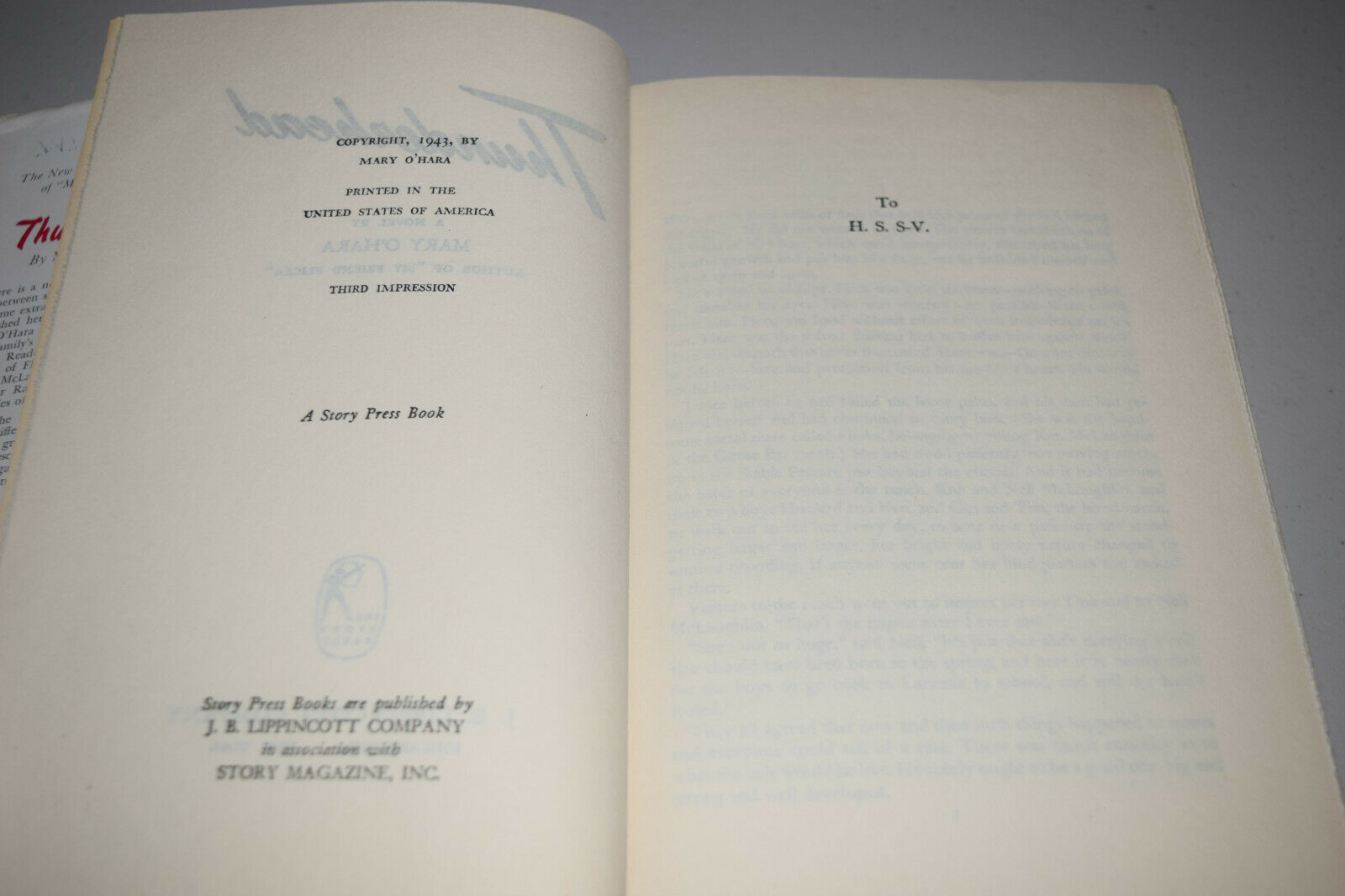 Thunderhead by Mary O'Hara Author of My Friend Flicka 1943 HBDJ 3rd Impression - Fresh Stock Dated October 2025