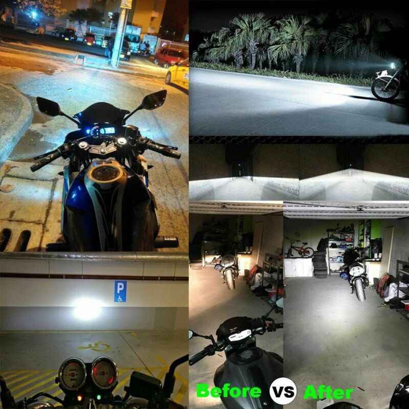 H4 9003 HB2 LED Motorcycle Headlight Bulb Kit HID Hi/Low Beam 6000K Super Bright - Fresh Stock Dated October 2025