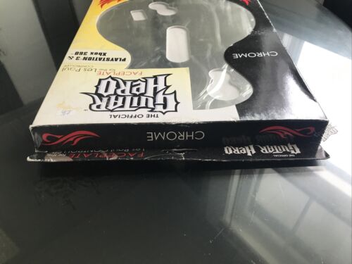 Official NIB Guitar Hero Faceplate Les Paul PS3 XBOX 360 Chrome Silver - Fresh Stock Dated October 2025