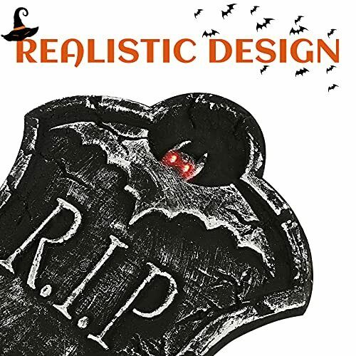 Halloween Foam Tombstones 5 PCS, Halloween Yard Decorations, Lightweight - Fresh Stock Dated October 2025